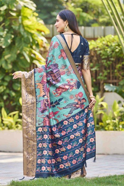 KALAMKARI PRINT SILK SAREE SAREE