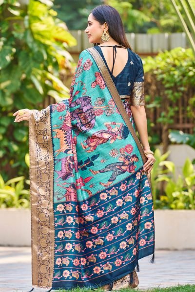 KALAMKARI PRINT SILK SAREE SAREE