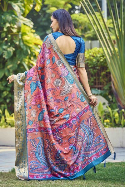 KALAMKARI PRINT SILK SAREE SAREE