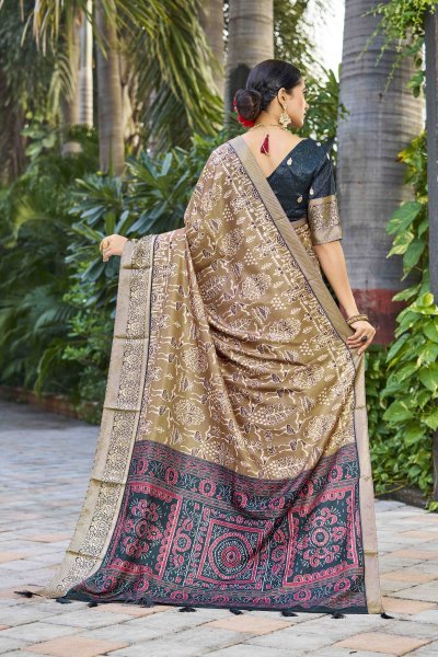 KALAMKARI PRINT SILK SAREE SAREE