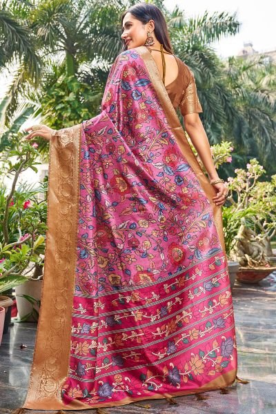 KALAMKARI PRINT SILK SAREE SAREE