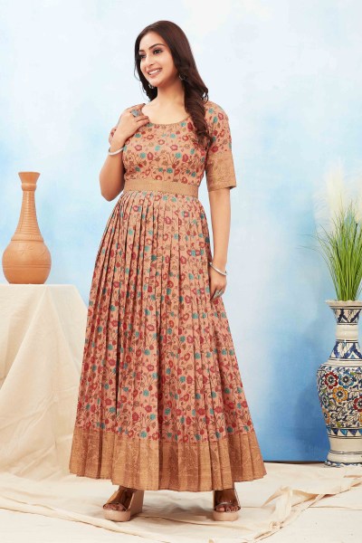 KALAMKARI SILK GOWN Ethnic Dresses