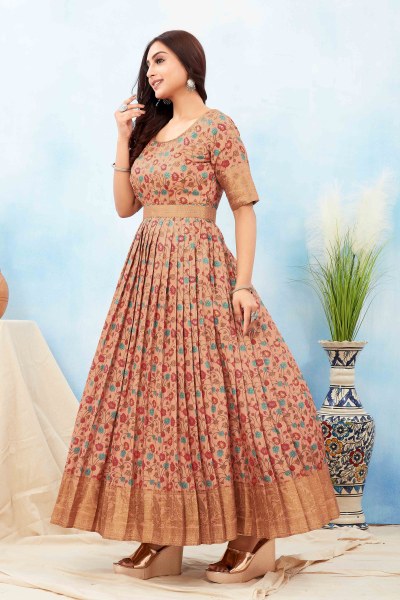 KALAMKARI SILK GOWN Ethnic Dresses