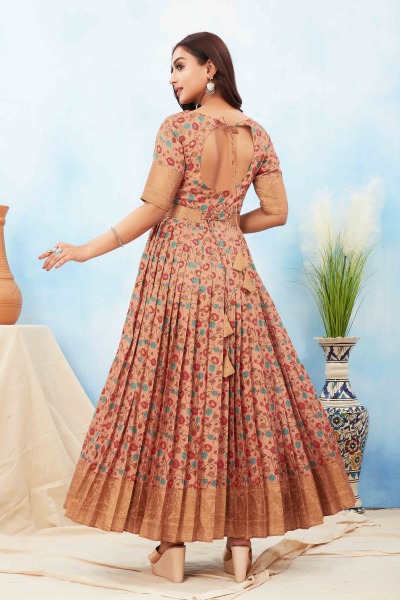 KALAMKARI SILK GOWN Ethnic Dresses