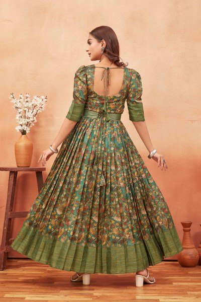 KALAMKARI SILK GOWN Ethnic Dresses