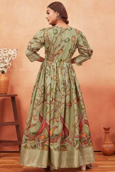 KALAMKARI SILK GOWN Ethnic Dresses