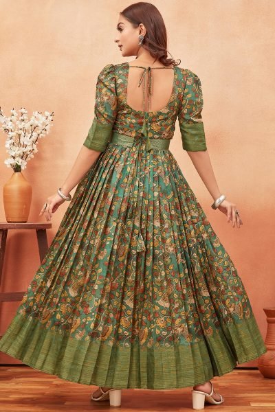 KALAMKARI SILK GOWN Ethnic Dresses