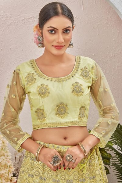 LIGHT YELLOW ETHNIC LEHENGA