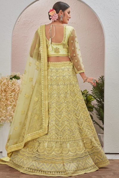 LIGHT YELLOW ETHNIC LEHENGA