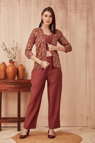 MAROON CO ORD SET CO-ORD SET