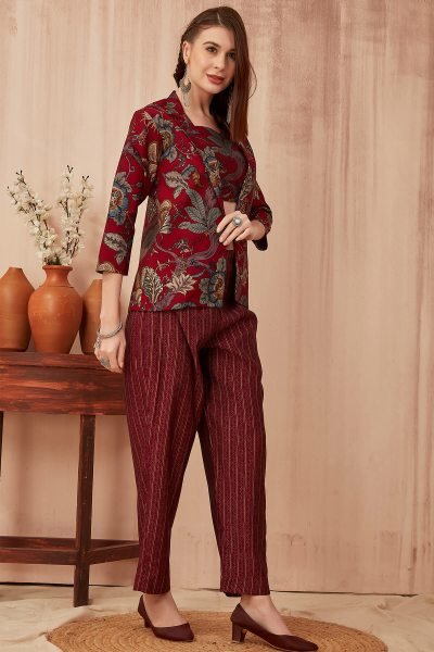 MAROON CO ORD SET CO-ORD SET