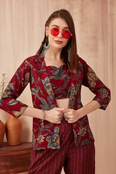 MAROON CO ORD SET CO-ORD SET