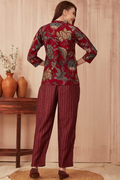 MAROON CO ORD SET CO-ORD SET