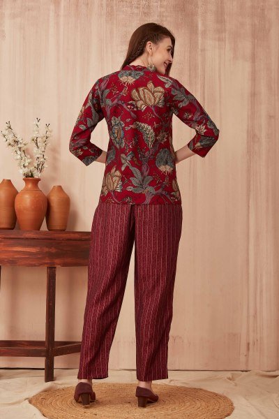 MAROON CO ORD SET CO-ORD SET