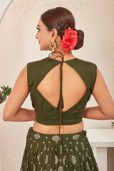 MEHENDI JACQUARD LEHENGA CHOLI MEHENDI FUNCTION