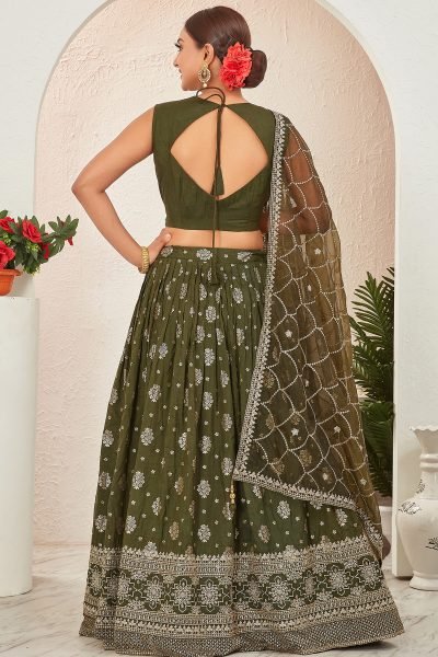 Mehendi Jacquard Lehenga Choli MEHENDI FUNCTION