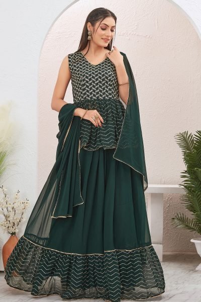  Multi Layer Sequins Lehenga Choli MEHENDI FUNCTION