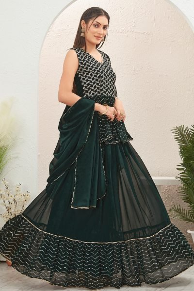  Multi Layer Sequins Lehenga Choli MEHENDI FUNCTION