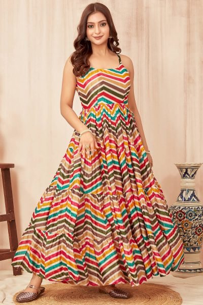  MULTICOLOR FROCK GOWN