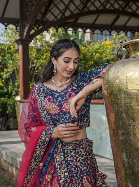 N BLUE ETHNIC LEHENGA