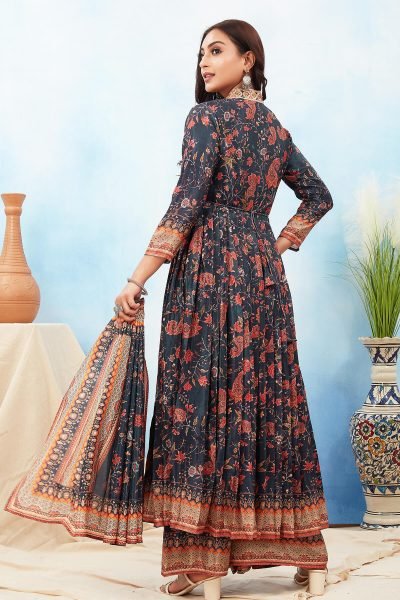 NAVY BLUE ANARKALI KURTA SET KURTA SET