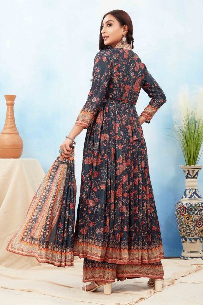 NAVY BLUE ANARKALI KURTA SET KURTA SET