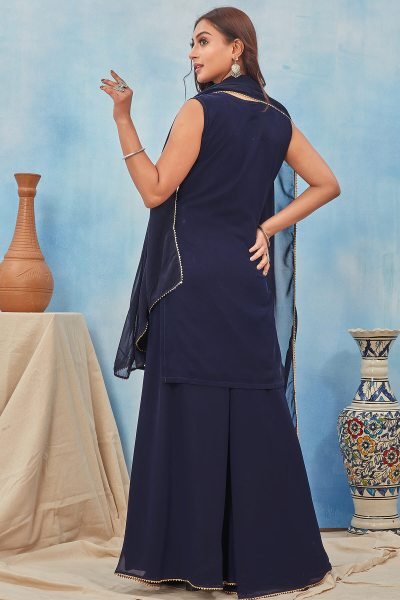 Navy Blue Sharara Set SHARARA SET
