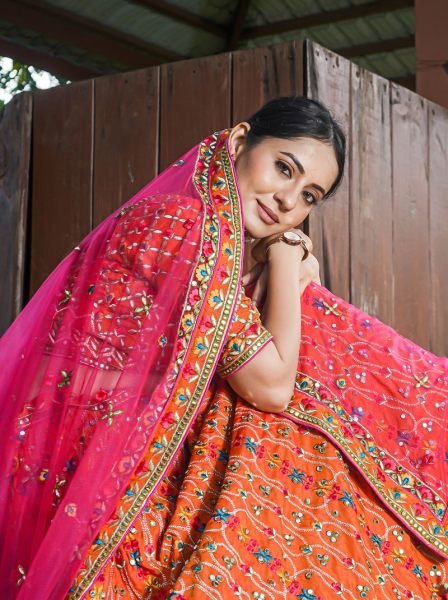 ORANGE ETHNIC LEHENGA