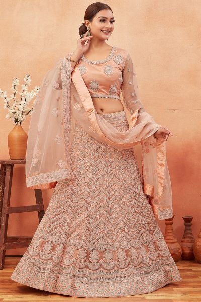 PEACH ETHNIC LEHENGA