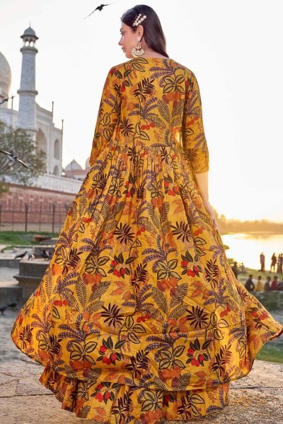 PRINTED ETHNIC DRESS WITH SHRUG Ethnic Dresses