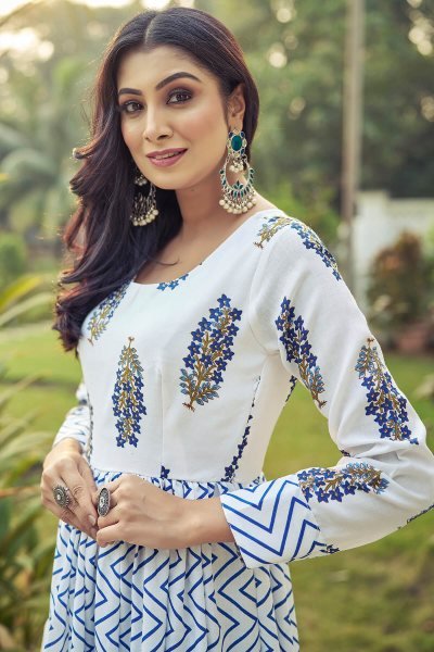 Printed Fit   Flared Maxi Ethnic Dresses Ethnic Dresses