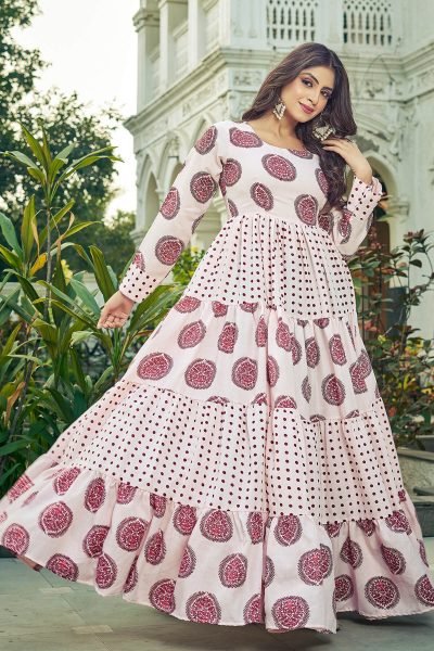 Printed Fit   Flared Maxi Ethnic Dresses Ethnic Dresses