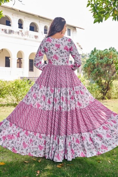 Printed Fit   Flared Maxi Ethnic Dresses Ethnic Dresses