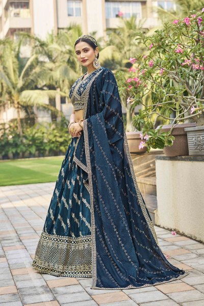 RAMA VISCOSE JACQUARD LEHENGA CHOLI SIDERS LEHENGA