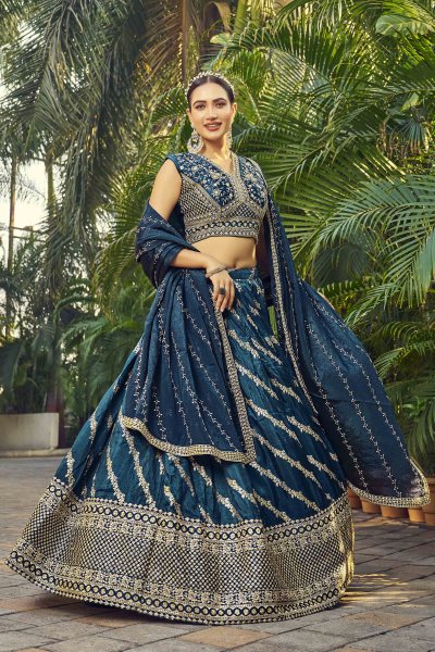 RAMA VISCOSE JACQUARD LEHENGA CHOLI SIDERS LEHENGA