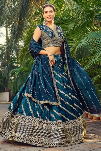 RAMA VISCOSE JACQUARD LEHENGA CHOLI SIDERS LEHENGA