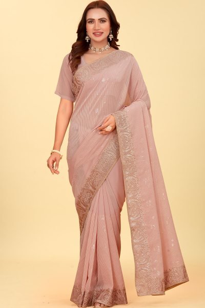 SEQUINSE GEORGETTE SAREE  SAREES