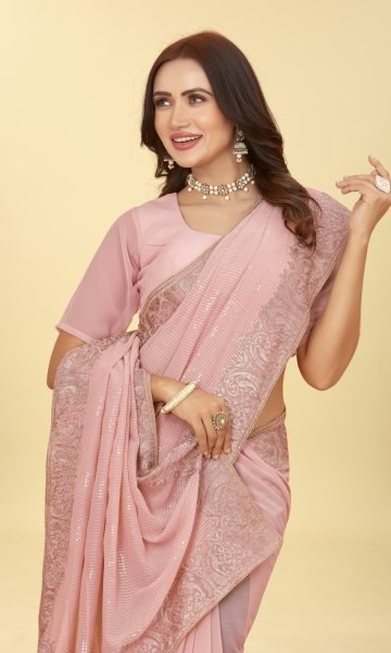 SEQUINSE GEORGETTE SAREE  SAREE