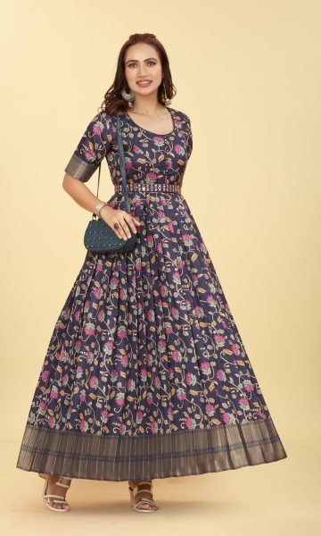 SILK JACQUARD ETHNIC GOWN Ethnic Dresses