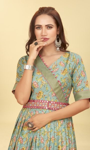 SILK JACQUARD ETHNIC GOWN Ethnic Dresses