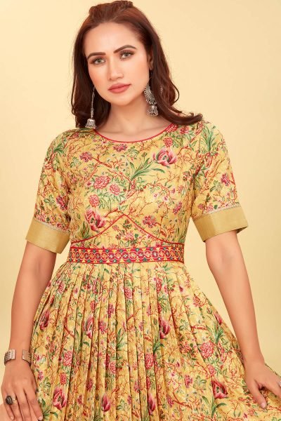 SILK JACQUARD ETHNIC GOWN Ethnic Dresses