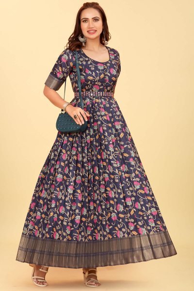 SILK JACQUARD ETHNIC GOWN Ethnic Dresses