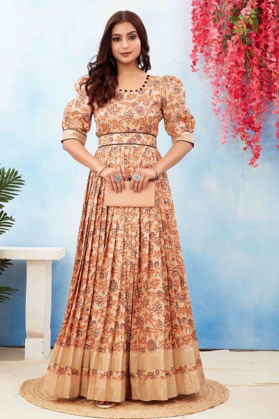 SILK JACQUARD ETHNIC GOWN Ethnic Dresses