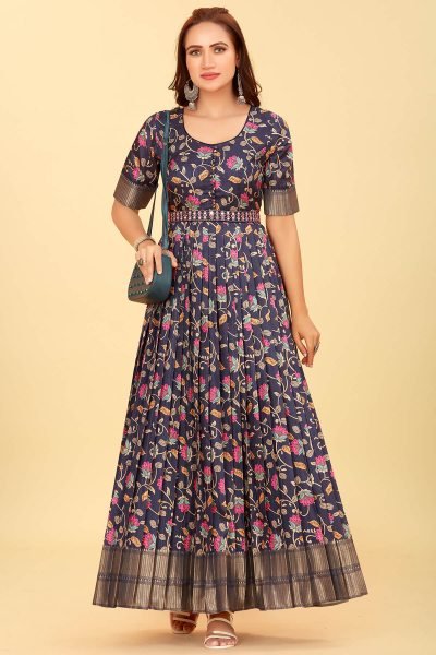 SILK JACQUARD ETHNIC GOWN Ethnic Dresses