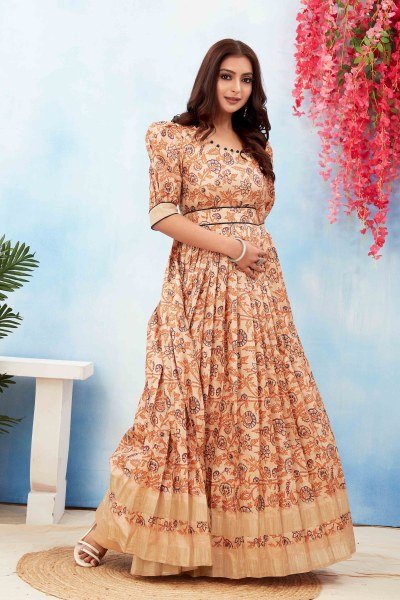 SILK JACQUARD ETHNIC GOWN Ethnic Dresses