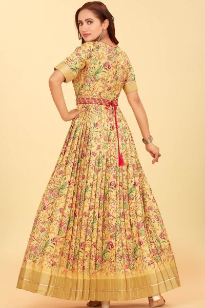 SILK JACQUARD ETHNIC GOWN Ethnic Dresses