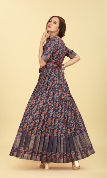 SILK JACQUARD ETHNIC GOWN Ethnic Dresses