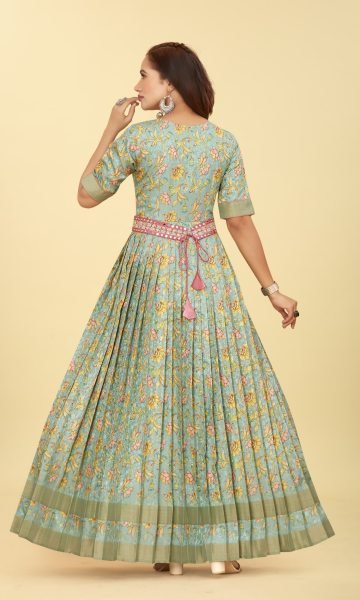 SILK JACQUARD ETHNIC GOWN Ethnic Dresses