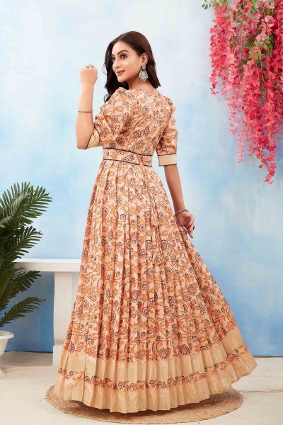 SILK JACQUARD ETHNIC GOWN Ethnic Dresses