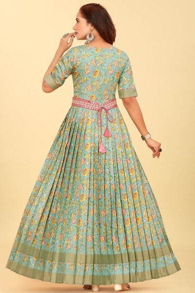 SILK JACQUARD ETHNIC GOWN Ethnic Dresses